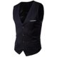 thumbnail image 1 of Chaleco de traje de talla grande para hombre, color liso, de un solo botón, para negocios., 1 of 4