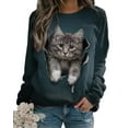thumbnail image 1 of Mode Commerce Extérieur Européen et Américain 3D Mignon Chat Gilet Col Rond Vêtements pour Femmes Commerce Extérieur Européen et Américain Vêtements pour Femmes Cheveux Raides, 1 of 5