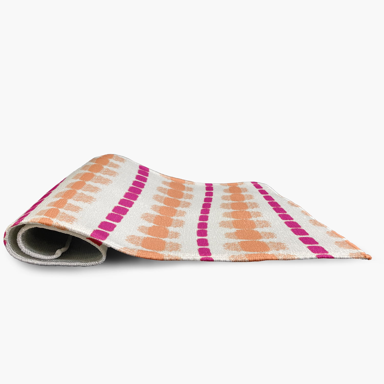 Simply Daisy 2' x 3' Orange-Orchid Watercolor Stripe Spring Chenille Indoor/Outdoor Rug