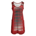 thumbnail image 3 of London Red Phone Booth Box Sleeveless U-Neck Fake Two Piece Dress prom dresses long dress women summer dress party night, 3 of 7