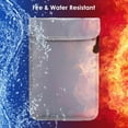 thumbnail image 3 of Waterproof Fireproof Money Bag, High Security Small Fire Water Resistant Document Bag Lightweight Multipurpose Portable  for Jewelry, 3 of 7