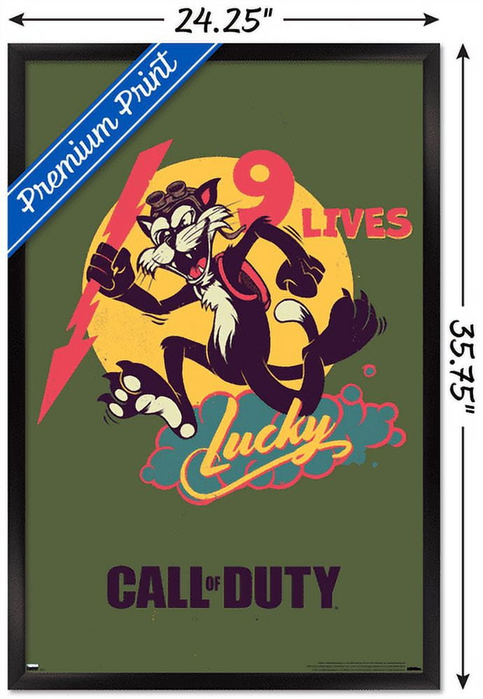 Call of Duty: Vanguard - 9 Lives Wall Poster, 22.375" x 34", Framed