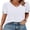 White, variant on WIHOLL Womens Tops Vneck Puff Sleeve Buttons Summer Ladies Shirts Plus Size Blouses Dressy Casual Spring Outfits