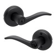 thumbnail image 1 of Kwikset Sedona Entry Door Handle with Lock and Key, Secure Keyed Reversible Lever Exterior, for Front Entrance and Bedrooms, Matte Black, Pick Resistant Smartkey Rekey Security and Microban, 1 of 5