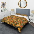 thumbnail image 3 of Designart 'Tropical Gold Luxury Pattern III' Mid-Century Modern Duvet Cover Set, 3 of 4