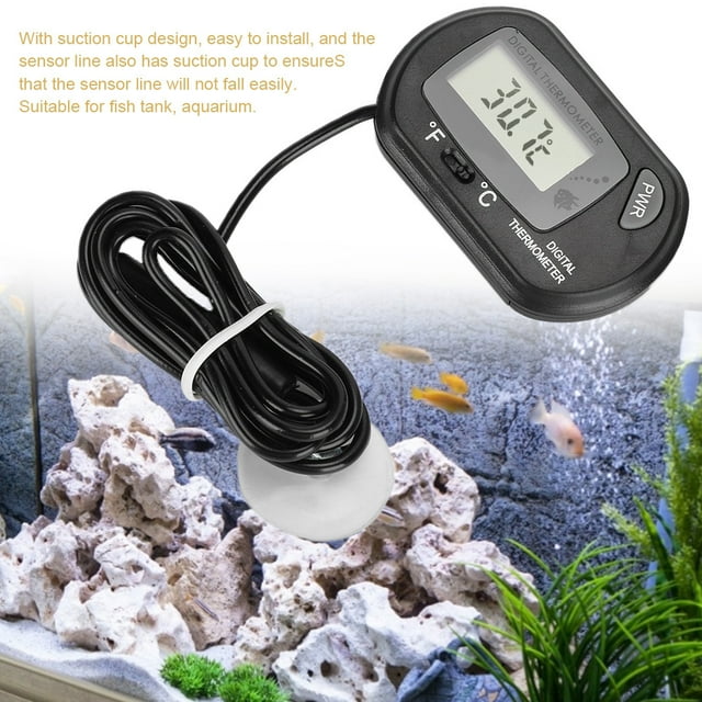 Aquarium , Digital LCD Sensor Fish Aquarium Fish Water Terrarium Temperature With Suction Cup