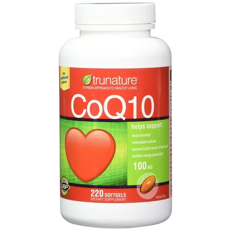 Trunature CoQ10 100mg 220 Softgels Coenzyme Q-10 Heart Health