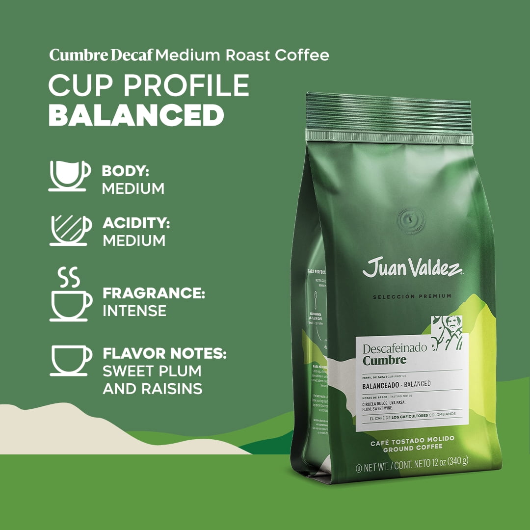 Juan Valdez Cumbre Decaf Ground Coffee 12oz