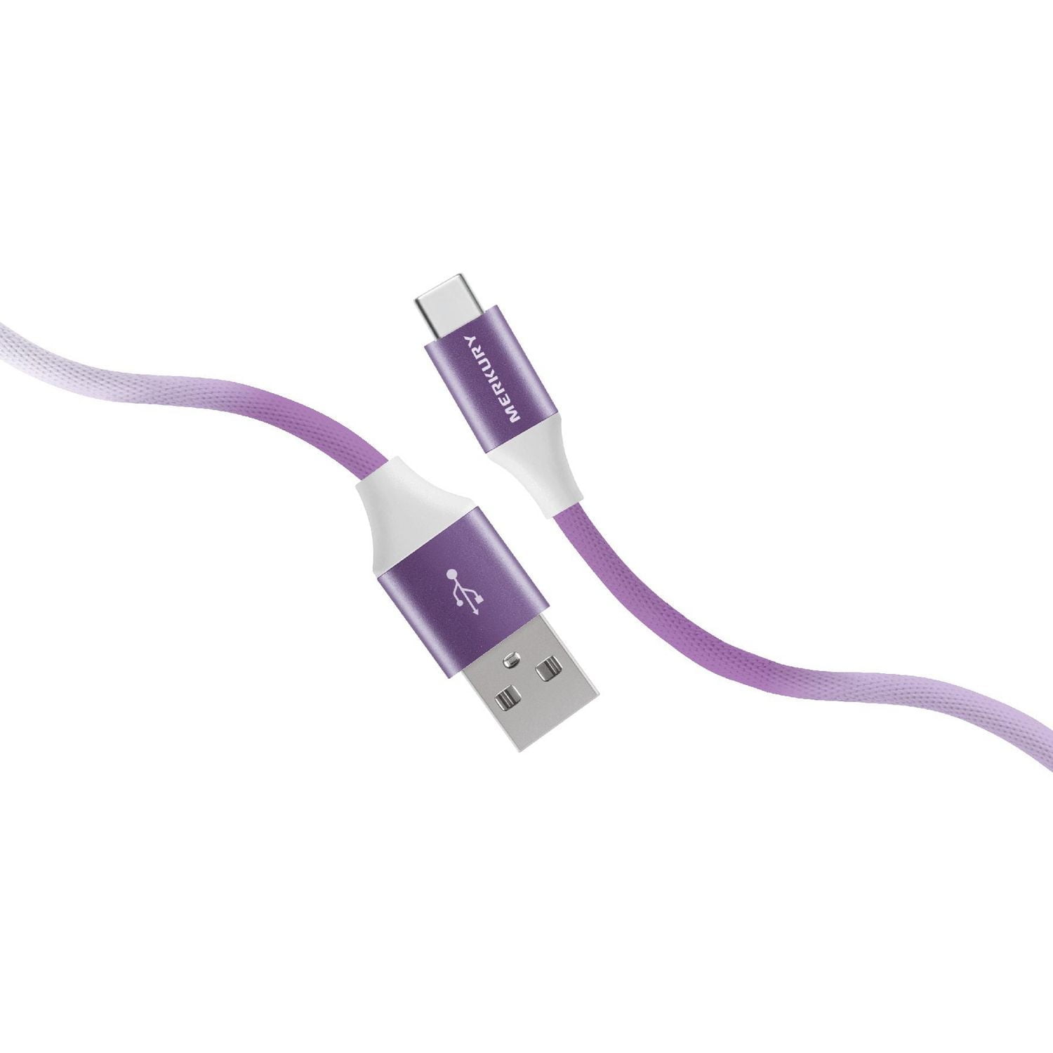 Merkury Recharge + Sync USB-A to USB-C Fabric Cable
