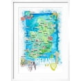 thumbnail image 2 of Art.com Ireland Illustrated Travel Map with Roads and Highlights Art Print by M. Bleichner, White Frame Wall Art, 21" x 29", 2 of 5