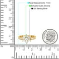thumbnail image 4 of Yellow Tone, Simulated Cubic Zirconia Size-10 Flower Solitaire Wedding Engagement Ring 925 Sterling Silver, 4 of 7