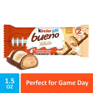 Kinder Bueno WHITE, Milk and Hazelnut Filled Wafers Covered in
