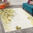 thumbnail image 2 of Nature Decorative Rug, Autumn Maple Leaves Branches in Fall Earthen Tones Faded Woodland Art Print, Quality Carpet for Bedroom Dorm and Living Room, 6 Sizes, Dark Khaki, by Ambesonne, 2 of 4