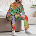 thumbnail image 7 of Naloa Dancing African Womans Men’s Pajamas Set - Long Sleeve Button Down Sleep Shirt and Pajama Bottoms Sleepwear Set-, 7 of 7