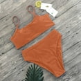 thumbnail image 6 of QUNYINEY Womens Bikini Set Solid High Waisted String Swimsuits Triangle Tummy Control Swimsuit Sets, 6 of 6