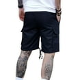 thumbnail image 5 of ZKCCNUK Mens Shorts Summer Casual Solid Color Pockets Drawstring Elastic Waist and Comfortable Shorts Cargo Pant S-3XL, 5 of 9