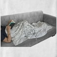thumbnail image 6 of Ecuador Soft Flannel Fleece Blanket, Infographic Outline Doodle Country Map with Landmarks with City Names, Cozy Plush for Indoor and Outdoor Use, 70" x 90", Charcoal Grey and White, by Ambesonne, 6 of 6