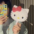 thumbnail image 2 of Espejo de Hello Kitty Diy, espejo adhesivo de diamante Kt Cat, espejo de mano de escritorio para dormitorio, espejo de maquillaje portátil, regalo de cumpleaños, 2 of 4