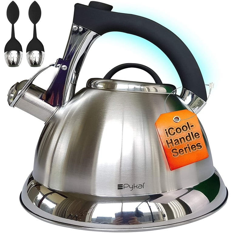 Hemoton Teapot Kettle Glass Whistling Teakettle Stovetop Tea Coffee GAS Over Pour Microwave Pot Milk Steamer Whistle KungFu, Size: 19x13x13CM