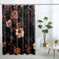thumbnail image 2 of Dark Floral Shower Curtain Academia Whimsigoth Moody Shower Curtain Flower Plant Bathroom Decor Polyester Fabric-72" x 72", 2 of 6