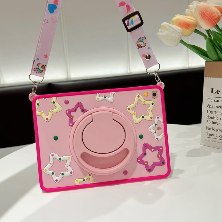 Custodia Kawaii Per IPad 10ª Gen (2022) E 11ª Gen (2025) 11 Pollici - Cover Sirena 3D Con Tracolla Regolabile E Supporto Rotante, Morbido Silicone Per Ragazze