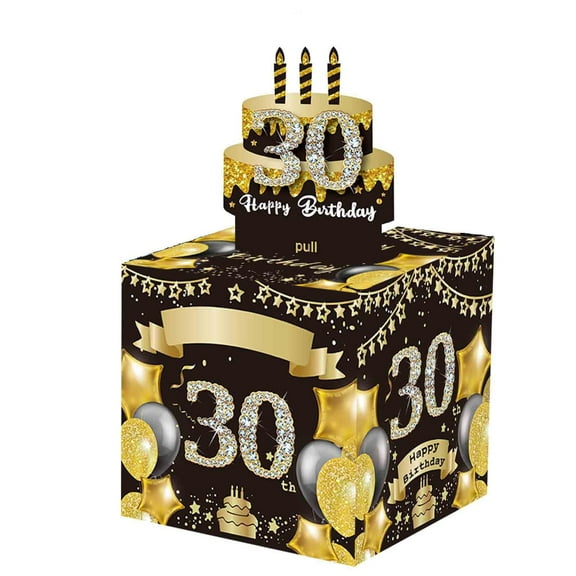 Birthday Cash Gift Box with Sticker and Accessories Handmade Money Gift Box