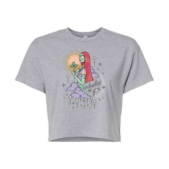 The Nightmare Before Christmas - Enchanted By You - Juniors Cropped Cotton Blend T-Shirt