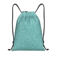 thumbnail image 1 of Fotbe Teal Green Glitter Bolsa Mochila con Cordón Estampada, Bolsa de Gimnasio Deportiva, Bolsa Cinch, Bolsa con Cordón para Hombres y Mujeres-Medium, 1 of 6