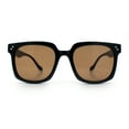 thumbnail image 5 of Womens Subtle Heart Metal Stud Horn Rim Plastic Retro Sunglasses Black - Brown, 5 of 8