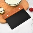 thumbnail image 4 of Dough Scraper Stainless Steel Bench Scraper Wood Handle Dough Bread Kitchen Pastry Tool For Bread Pizza Dough Baking (black 1pc)6417242406516, 4 of 4