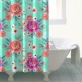 thumbnail image 4 of Pioneer Flower Floral Print Pattern Shower Curtain 84"x72", Bathroom Decorative Shower Curtain Set with 12 Hooks, Waterproof Washable, 4 of 6