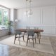 thumbnail image 3 of Juego de Comedor Extensible de Madera con 4 Sillas para 4 Personas, Mesa y Sillas para Comedor y Cocina, Midtown Concept Rio, Nogal y Gris Claro, 3 of 5
