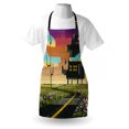 thumbnail image 3 of Fantasy Apron Trippy Futuristic Landscape Collage in Paint Effect Apartment in Clouds Design, Unisex Kitchen Bib Apron with Adjustable Neck for Cooking Baking Gardening, Multicolor, by Ambesonne, 3 of 3