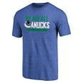 thumbnail image 2 of Men's Blue Vancouver Canucks Hometown Collection Tri-Blend T-Shirt, 2 of 3