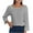 Gray, variant on ShomPort 3/4 Sleeve Tops for Women Summer Scoop Neck Tunic Tops Casual Solid Color Work Shirts Pullover