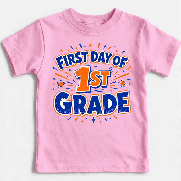 GODMERCH Boys First Day 1st Grade Cotton Shirt First Day School Graphic Tee
