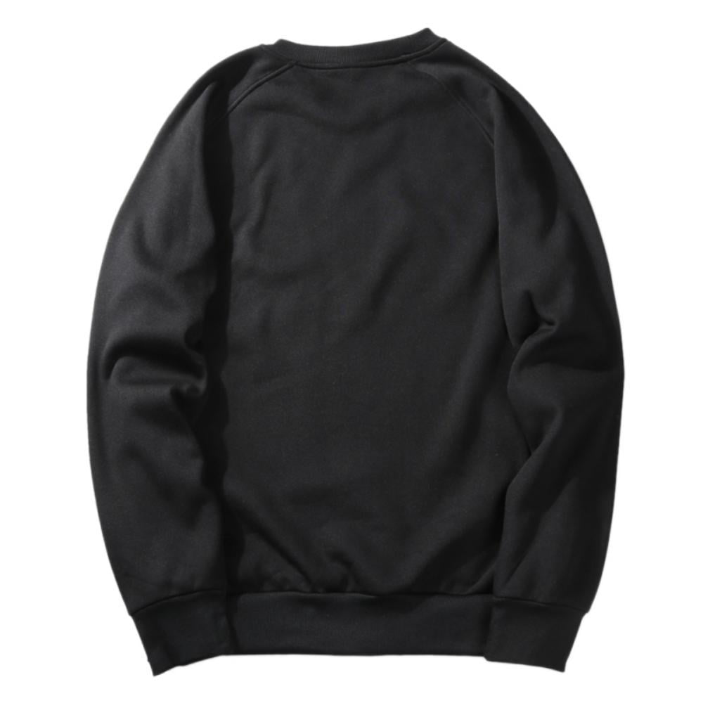 Black Clover Pullover Exquisite Autumn and Winter Mens Long Sleeve Pullover Solid Color Warm-up Top Jumpers Sweater Unisex