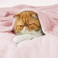 thumbnail image 3 of Cozy Comfort Fleece Blanket Twin Blanket Pink, 260GSM Soft Cozy Twin Blankets, 59X79 inches, 3 of 7