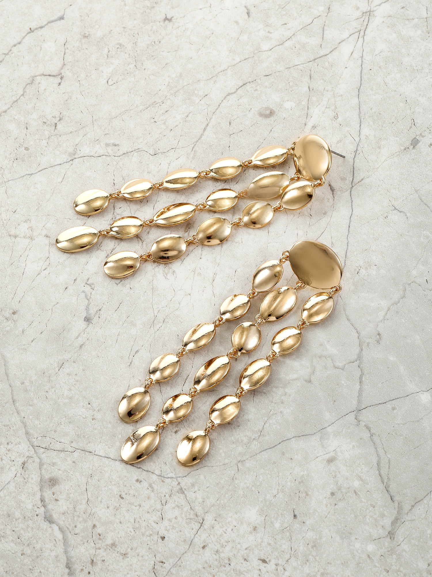 Time and Tru Goldtone Beaded Drop Earrings, 1 Pair