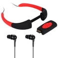 thumbnail image 2 of Auriculares deportivos Bluetooth impermeables para colgar en el cuello con tarjeta enchufable 4G (negro y rojo), 2 of 8
