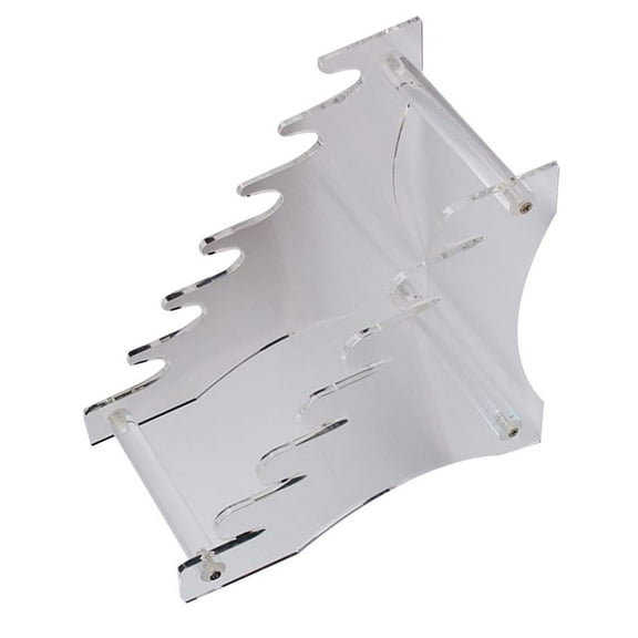 Rvaymup 6 Slots Knives Display Stand Clear Acrylic Knife Display Rack Holder Pen Storage Organizer for Kitchen Show Organizer