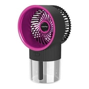 Mini Humidifier Spray Fan Portable Fan Table Misting Fan for Travel Dorm Bedroom Gray