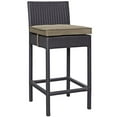 thumbnail image 1 of Modway Convene 27.5" Wicker / Rattan Patio Bar Stool in Espresso/Mocha, 1 of 2