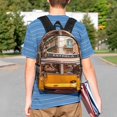 thumbnail image 4 of Disketp Modern Urban Monkey for 15 Inch Lightweight Student Backpack,Travel backpack,Perfect for School, Work, Travel, Durable and Comfortable, 4 of 6