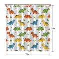 thumbnail image 5 of White Cartoon Dinosaurs Leaves Pattern Shower Curtain 72"x72" ,Bathroom Decorative Shower Curtains Set with 12 Hooks,Modern Waterproof Washable Shower Curtain, 5 of 6