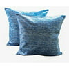 best token 2pcs chenille decorative pillow cover pillow cases for sofa bed couch without insert (turquoise blue)