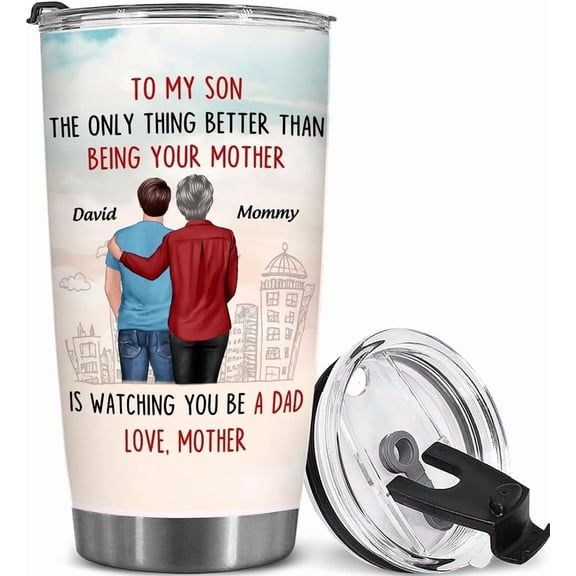 Personalized To My Son Gifts From Mom - Gifts For Son, Men, Boy, Kid - Son Tumbler - Son Gifts - Custom Valentine, Christmas, Birthday Gifts For Son From Mom, Mother, Mama, Mommy
