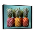thumbnail image 2 of Designart "Juicy Delights Of A Sweet Pineapple I" Pineapples Floater Framed Canvas Wall Art, 2 of 5