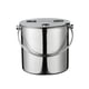 thumbnail image 1 of Cubitera de acero inoxidable engrosado con tapa abatible y asa de transporte Fiesta familiar y de negocios Cubitera de metal for bebidas Cubitera de hielo Cubiteras de champán, 1 of 7