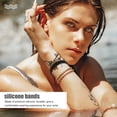 thumbnail image 3 of FESTFENDS 24Pcs Durable Silicone Straps Comfortable Wristbands Black for Event Use, 3 of 8